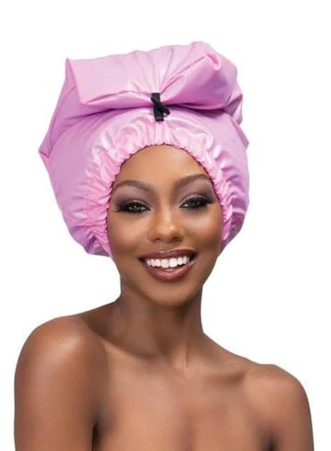 Esha Girl - Shower Cap for Extra Long Hair, Braids, Locs, Twists - Waterproof - Snug Fit Guarantees No Leaks - Easy Button Up (Black, X-Long (30" x 9"))