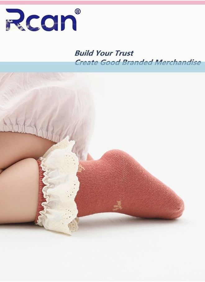 Rcan - Cute Soft Warm Jacquard Mid Tube Baby Cotton Socks - Image 1