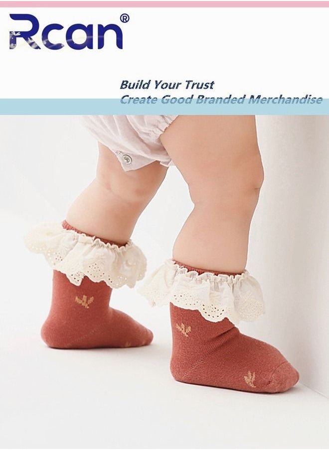 Rcan - Cute Soft Warm Jacquard Mid Tube Baby Cotton Socks - Image 1