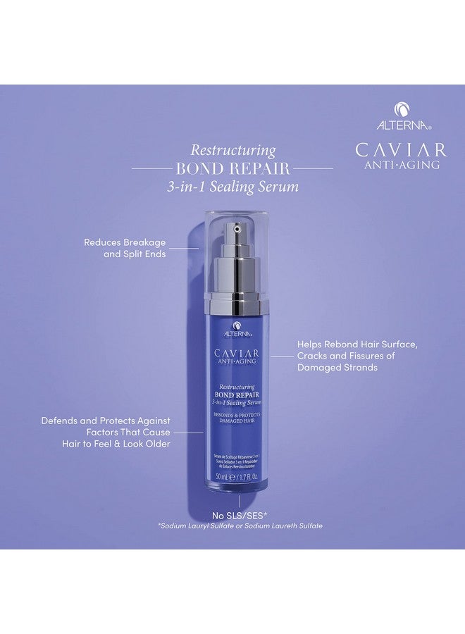 ألترنا سيروم Alterna Caviar المضاد للشيخوخة لإصلاح الروابط وإصلاحها 3 في 1، يعيد بناء وحماية الشعر التالف، 1.7 أونصة سائلة (عبوة من قطعة واحدة) - Image 2