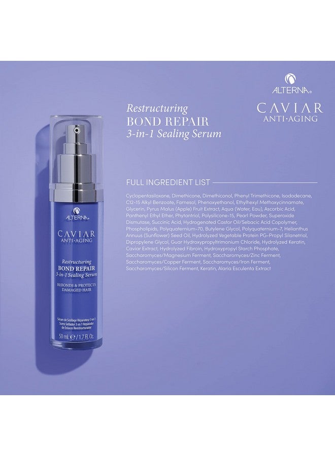 ألترنا سيروم Alterna Caviar المضاد للشيخوخة لإصلاح الروابط وإصلاحها 3 في 1، يعيد بناء وحماية الشعر التالف، 1.7 أونصة سائلة (عبوة من قطعة واحدة) - Image 4