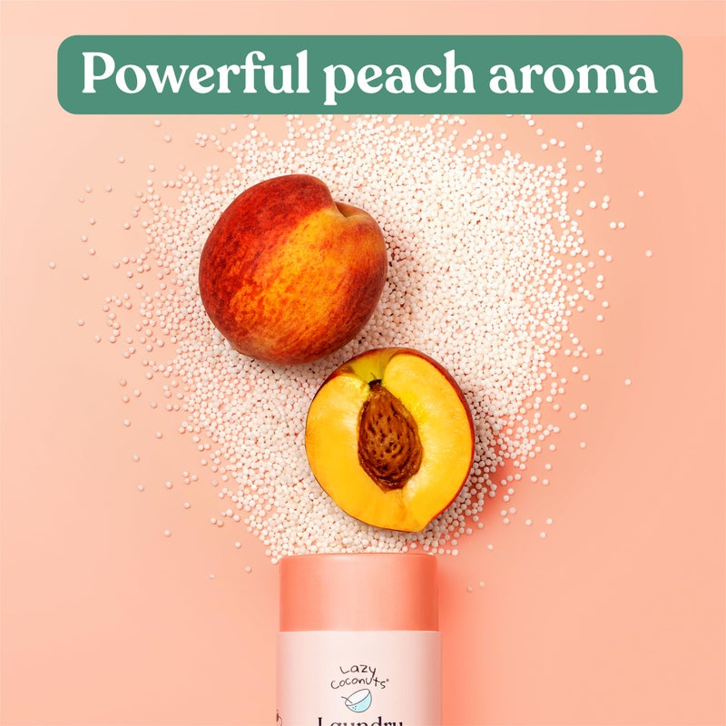 Lazy Coconuts Sweet Peach Laundry Beads - Eco Friendly, Plastic Free, Minimal, Natural Ingredients - Dye Free Laundry Scent Boosters, Zero Waste, Recyclable Package, Carbon Negative - Image 3