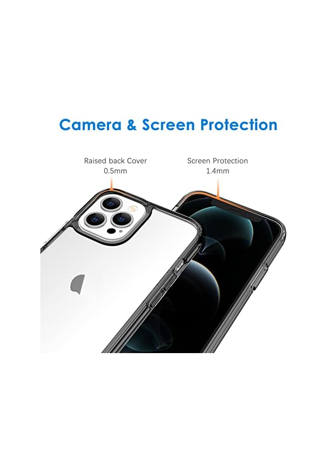 جي تيك CASE متوافق مع iPhone 12 Pro Max 6.7 بوصة ، وغطاء الهواتف المقاوم للصدمات ، واضطراب مضاد للخلع مرة أخرى (أسود) - Image 3