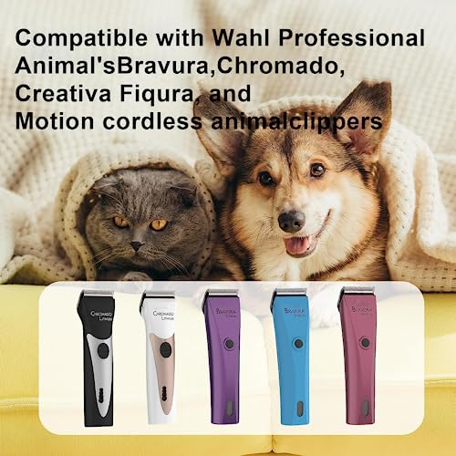 Sodaer 5 in 1 Replacement Blades Compatible with WAHL Bravura .Chromado，Creativa，Figura Dog Clippers for Dogs Grooming（2 Packs - Image 3