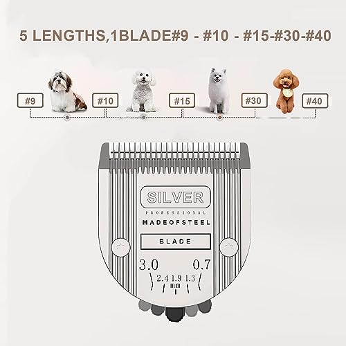 Sodaer 5 in 1 Replacement Blades Compatible with WAHL Bravura .Chromado，Creativa，Figura Dog Clippers for Dogs Grooming（2 Packs - Image 2