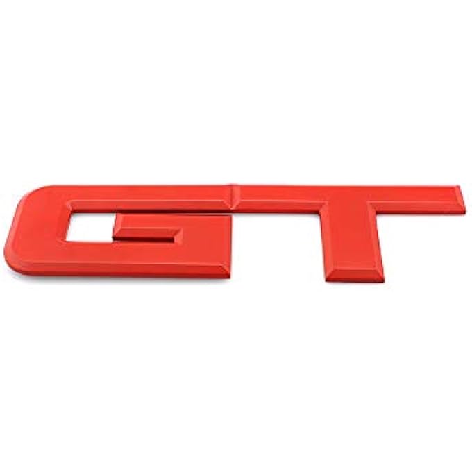 ريحني شارة شعار 2 قطعة من Gt للمركبة أجنحة أمامية للصدم نافذة جانبية صندوق السيارة صندوق السيارة وصندوق السيارة الأحمر - Image 2