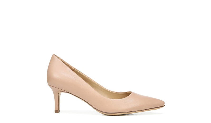 Naturalizer Womens Everly Pointed Toe Low Heel Stiletto Pump,Creme Brulee Beige Leather,8.5 - Image 5