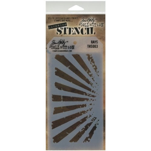Stampers Anonymous Tim Holtz Layered Stencil, 4.125 by 8.5-Inch, Rays (THS-003) - Image 2