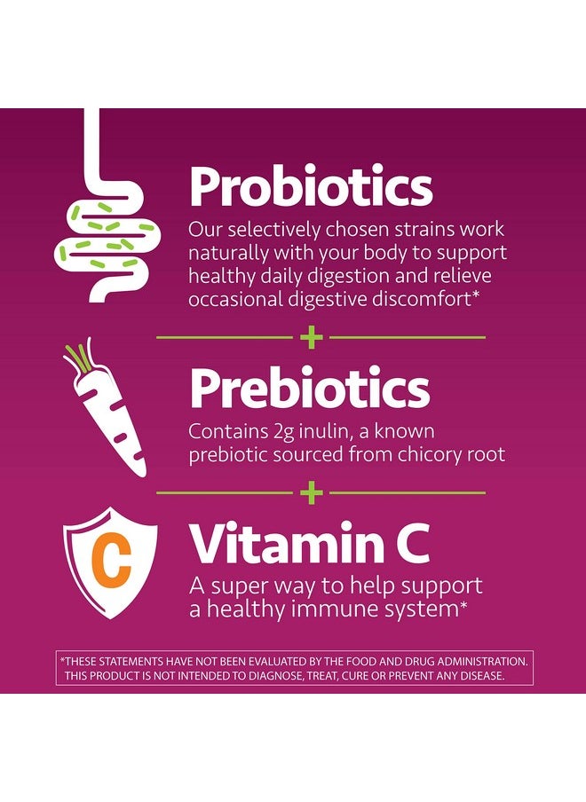 up4 - Probiotic Gummies For Men And Women Digestive And Immune Support With Prebiotics And Vitamin C Gluten Free Gelatin Free Vegan Nongmo 60 Count - Image 1