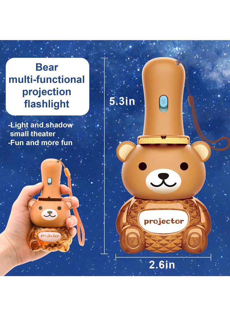 SYOSI Kids Flashlight Color Bear Projector, Flashlight Projector Toy for Boys Girls, with 48 Patterns, 26 Letter Educational Learning Projector Toys for Girls Boys Cognition Bedtime Education - Image 3