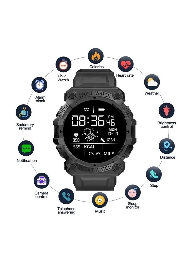 AROAQ ساعة ذكية لمراقبة معدل ضربات القلب مع وضع استعداد طويل للغاية وجهاز تتبع النشاط واللياقة البدنية وسوار رياضي مقاوم للماء - Image 2