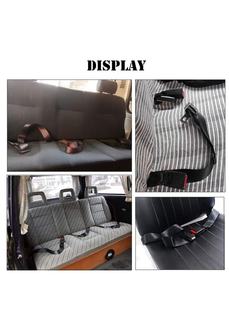 SYOSI Universal Seat Belt 2 Point Seat Belt Adjustable Lap Strap Buckle, Universal Golf Cart Belt Kit, Adjustable Retractable Belt Kit for Truck, Go Kart, Van, VR, UTV, and Buggies, 50" 2 Pack - Image 5