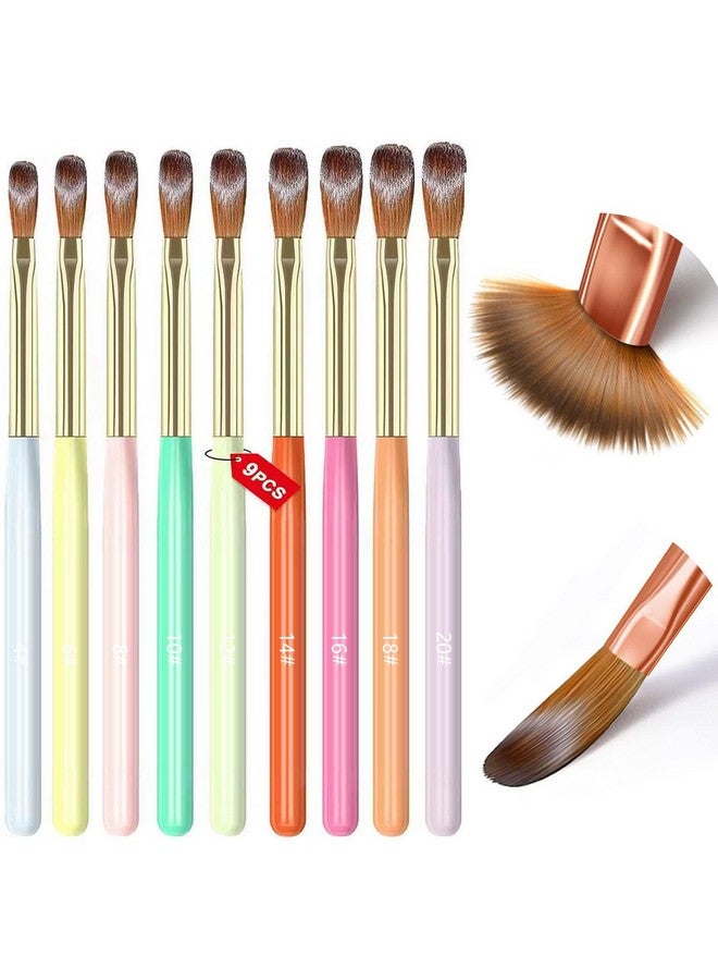 MAGIC ARMOR MAGIC ARMOR 9PCS Acrylic Nail Brush Set,Nail Art Brushes Set Nail Art Design Pen Painting Tools Fingernail Brush for Acrylic Powder Application Nail Extension 3D Carving Size 4/6/8/10/12/14/16/18/20 - Image 1