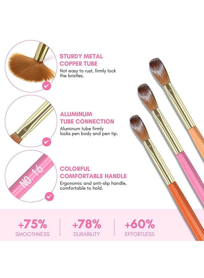 MAGIC ARMOR MAGIC ARMOR 9PCS Acrylic Nail Brush Set,Nail Art Brushes Set Nail Art Design Pen Painting Tools Fingernail Brush for Acrylic Powder Application Nail Extension 3D Carving Size 4/6/8/10/12/14/16/18/20 - Image 4