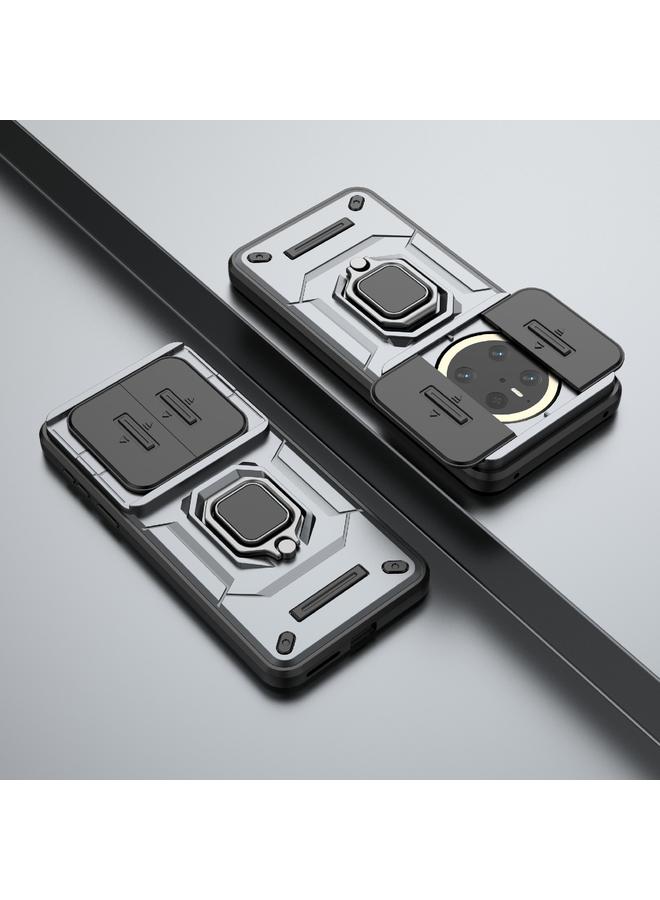 Green Tiger Case For Huawei Mate 70 5G Sliding Camshield TPU + PC Shockproof Phone Case with Holder - Image 2