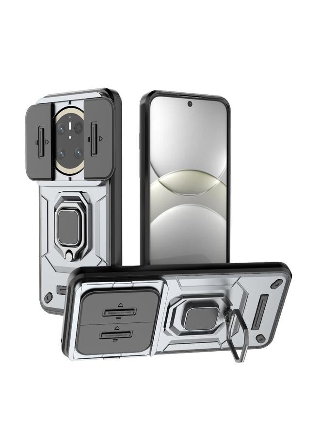 Green Tiger Case For Huawei Mate 70 5G Sliding Camshield TPU + PC Shockproof Phone Case with Holder - Image 1