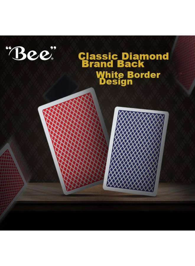 Bee Bee Entertainment-specific Playing Cards, Plastic Texas Hold'em Large-character Wide Cards, Waterproof And Durable, Imported, Red - Image 5