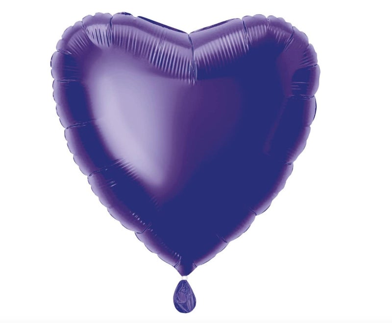 MANGO Unique Foil Balloons  Hearts 52906 18 Heart Shaped Foil Balloon  Lovely Deep Purple Color Theme - Image 2