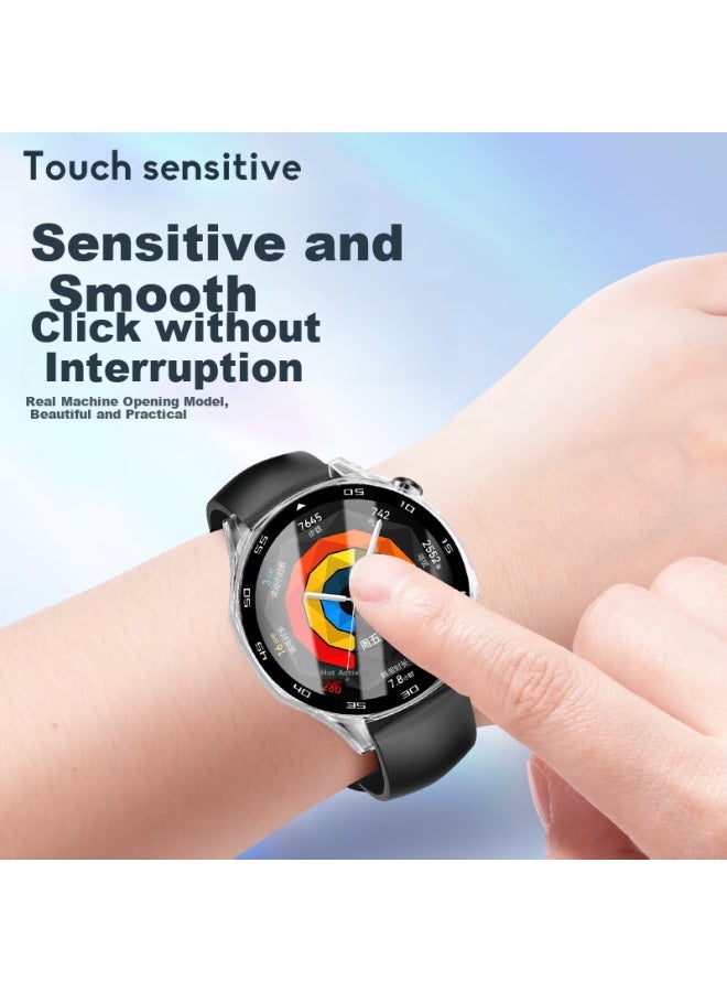 Watchbond Protective Case For Huawei Watch Gt5 41mm Women's Pc Tempered Glass Film Integrated Special Protective Cover Smart Sports Watch Gt5 Screen Protection Scratch-resistant Transparent Film - Image 4
