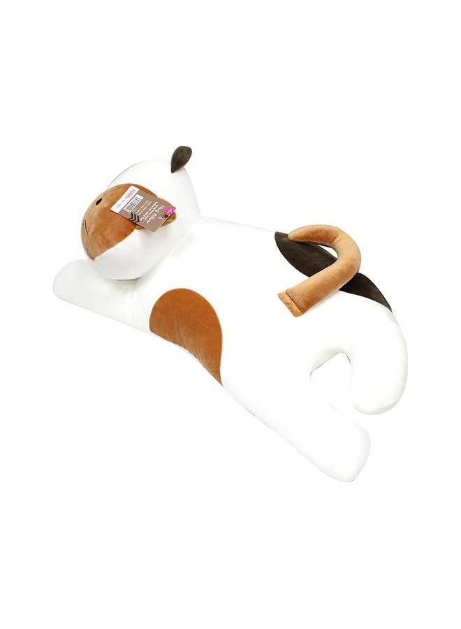The Bros Eng Hug Pillows -Lying Down Type - Calico Cat - White Brown - Image 3
