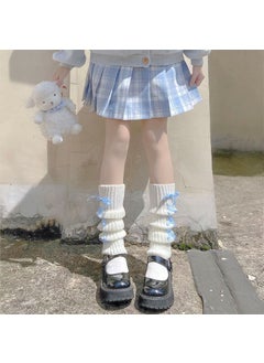 Striped White-Blue Ribbon