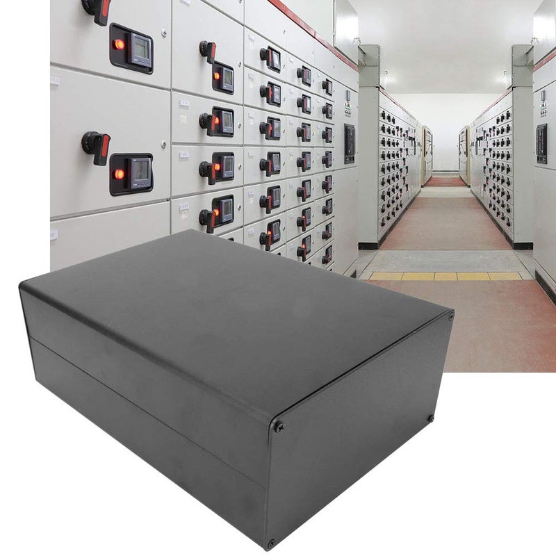 Aluminum Cooling Case Enclosure, Split Type, 80x160x220mm, Sand Black - Fast Heat Dissipation, Matte Anodized Finish, DIY Electronics Protection - Image 2