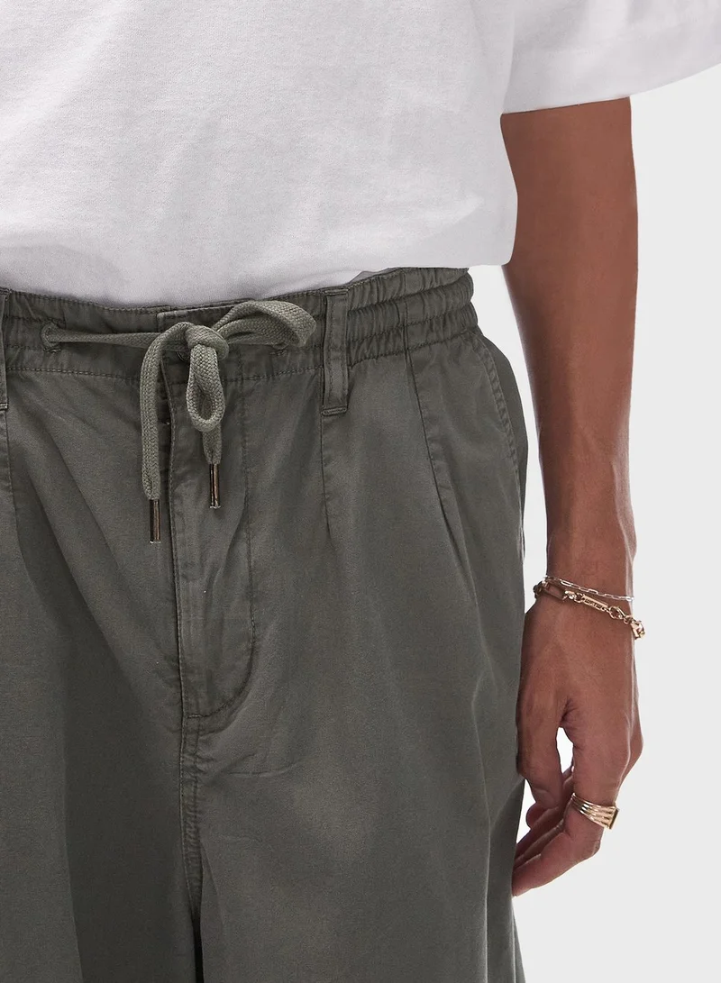 TOPMAN Oversized Cropped Pants