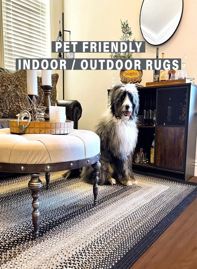 Homespice Black Mist Braided Oval Rug 20"x30" - Black and Tan, Indoor Outdoor Washable - Country Rustic Decor for Kitchens and Entryways - Beautiful, Durable, Reversible, Pet Friendly and Soft - Image 5