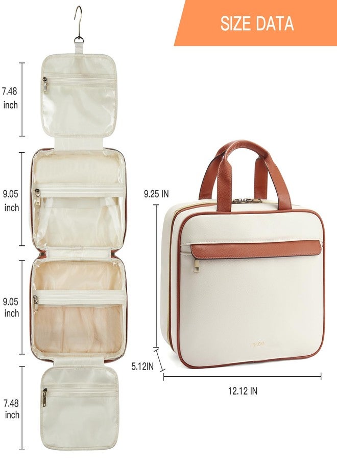 Telena Travel Toiletry Bag for Women with Hanging Hook, Water-resistant Cosmetic Bag Travel Organizer for Accessories, Toiletries, Shampoo - Image 4