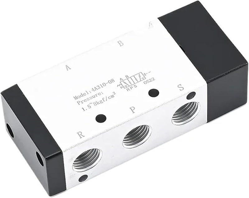 4A310 08 صمام تحكم هوائي أحادي الرأس 5 اتجاهات وموضعين - Image 2