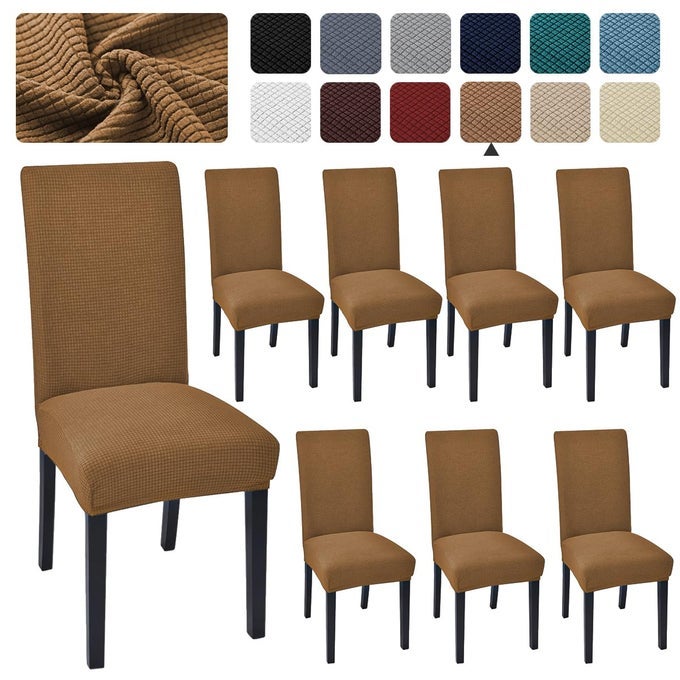 CHAIR COVERS FOR DINING ROOM SET OF 8 KITCHEN SEAT COVERS DINING ROOM CHAIR COVERS CHAIR SLIPCOVER FOR PARSONS CHAIR CAMEL