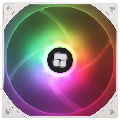 Thermalright TLC14CWS CPU Fan 140mm ARGB Case Cooler 4pin PWM Silent Computer Fan with SFDB Bearing Included up to 1500RPM PC CoolingWhite - Image 1