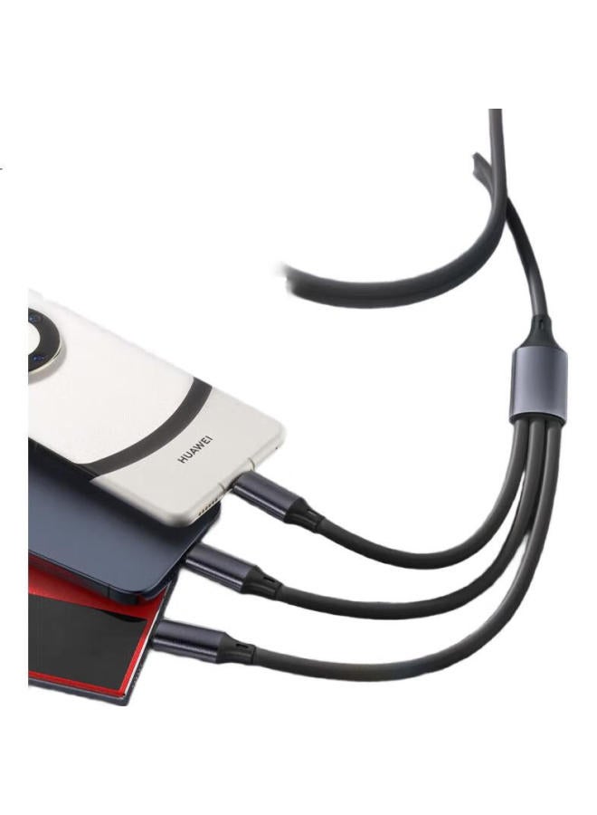 Zitai 5-In-1 Super Fast Charging Cable 66W For Apple Iphone 16/15/13/Huawei/Xiaomi Phones 1.2M Liquid Blue - Image 1