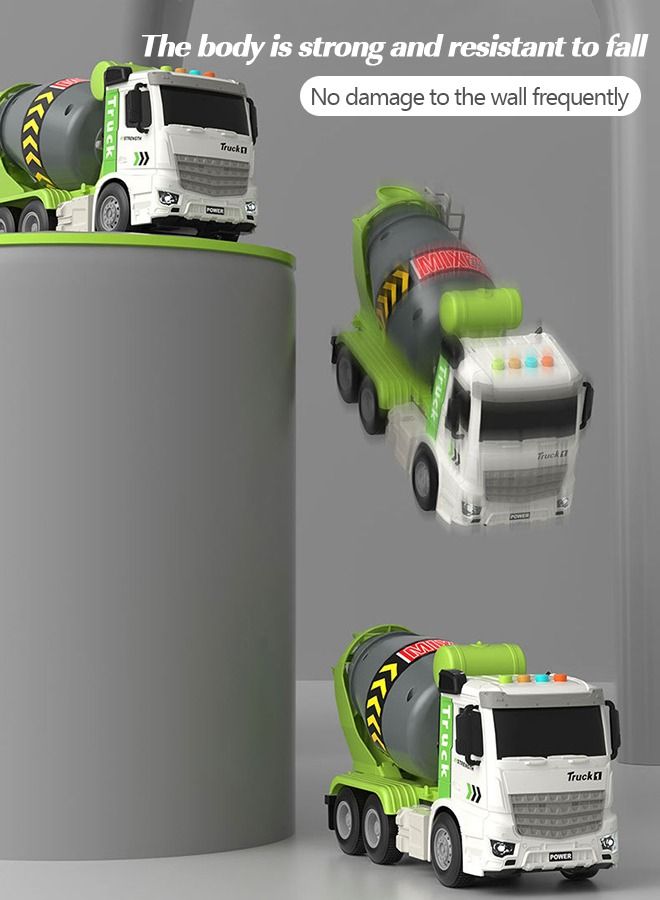 GROIC سيارات ألعاب شاحنة الخرسانة، لعبة خلاط أسمنت البناء شاحنات مع الضوء والصوت، ألعاب شاحنة الأسمنت، ألعاب السيارات الهندسية - Image 4