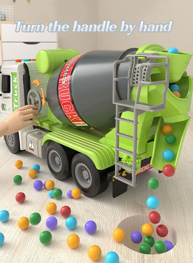 GROIC سيارات ألعاب شاحنة الخرسانة، لعبة خلاط أسمنت البناء شاحنات مع الضوء والصوت، ألعاب شاحنة الأسمنت، ألعاب السيارات الهندسية - Image 3