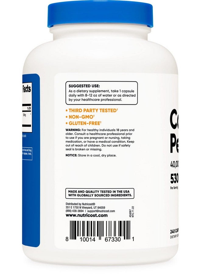 Nutricost Cayenne Pepper 530Mg 240 Capsules 40 000 Heat Units Gluten Free Non Gmo - Image 4