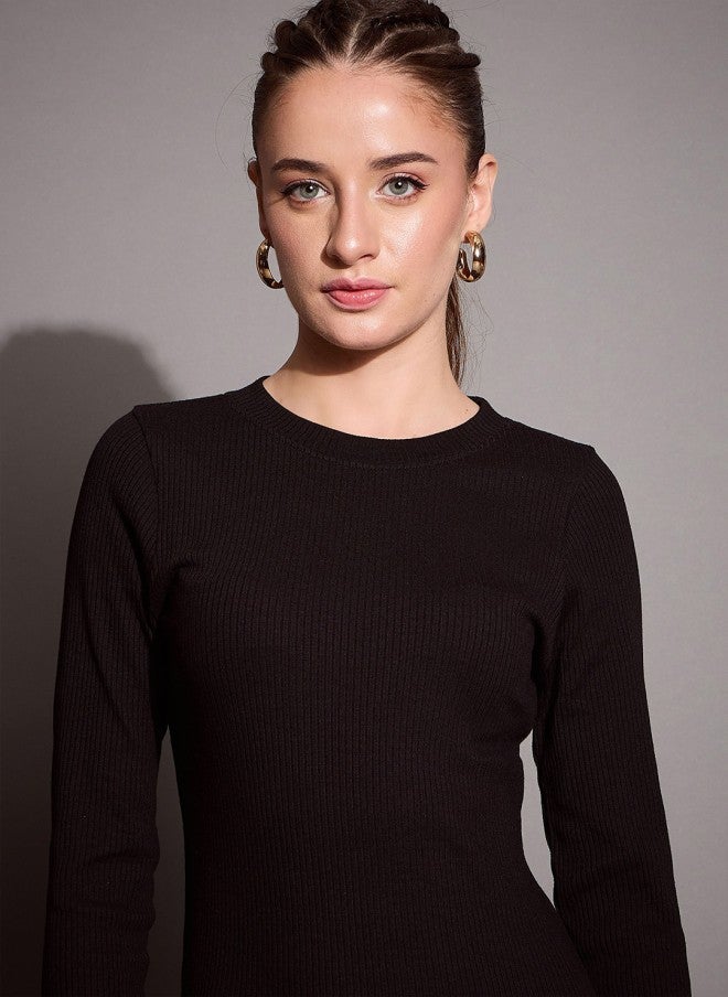 ساسافراس فستان ماكسي ضيق أسود للنساء - Image 2