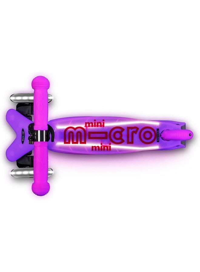 Micro Scooters | Mini Micro Deluxe LED Children's Scooter | Handlebar Adjustable | Light Up Wheels | Glow In The Dark | Boys & Girls | 2-5yrs - Image 3