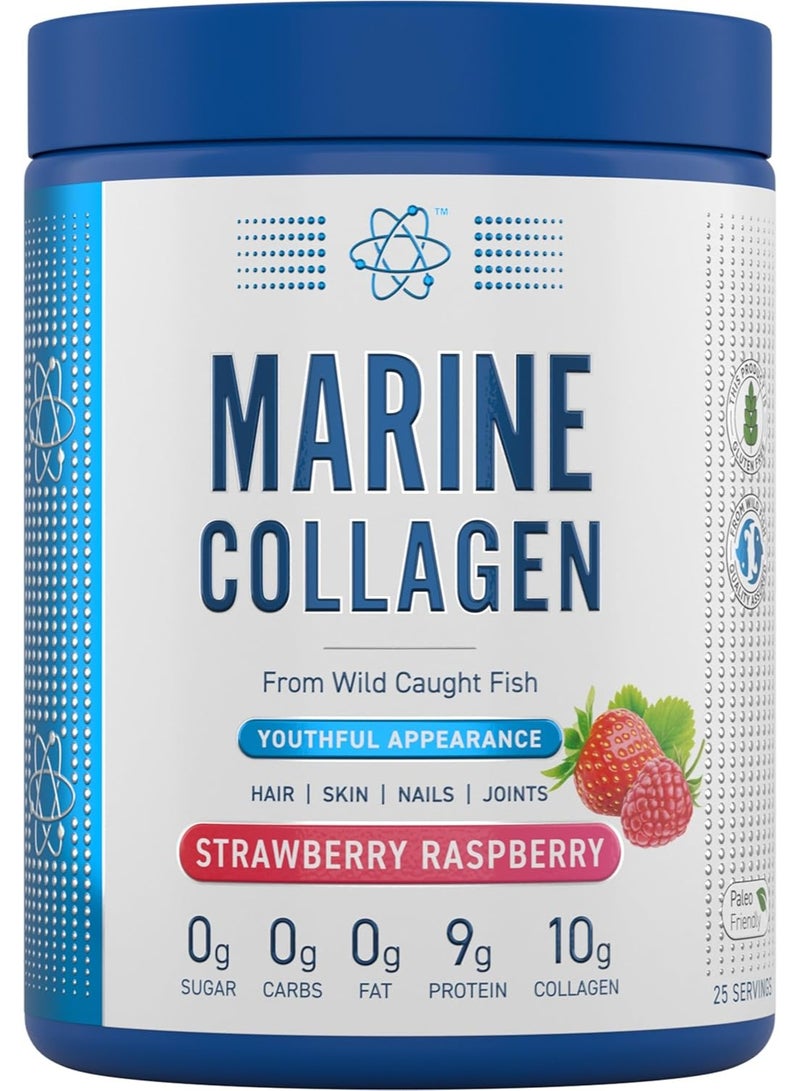 أبلايد نيوتريشن مسحوق الكولاجين البحري من أبلايد نيوتريشن - بروتين الكولاجين المُحلل، لبشرة وشعر وأظافر صحية (بنكهة الفراولة والتوت) (300 غرام - 25 حصة) - Image 1