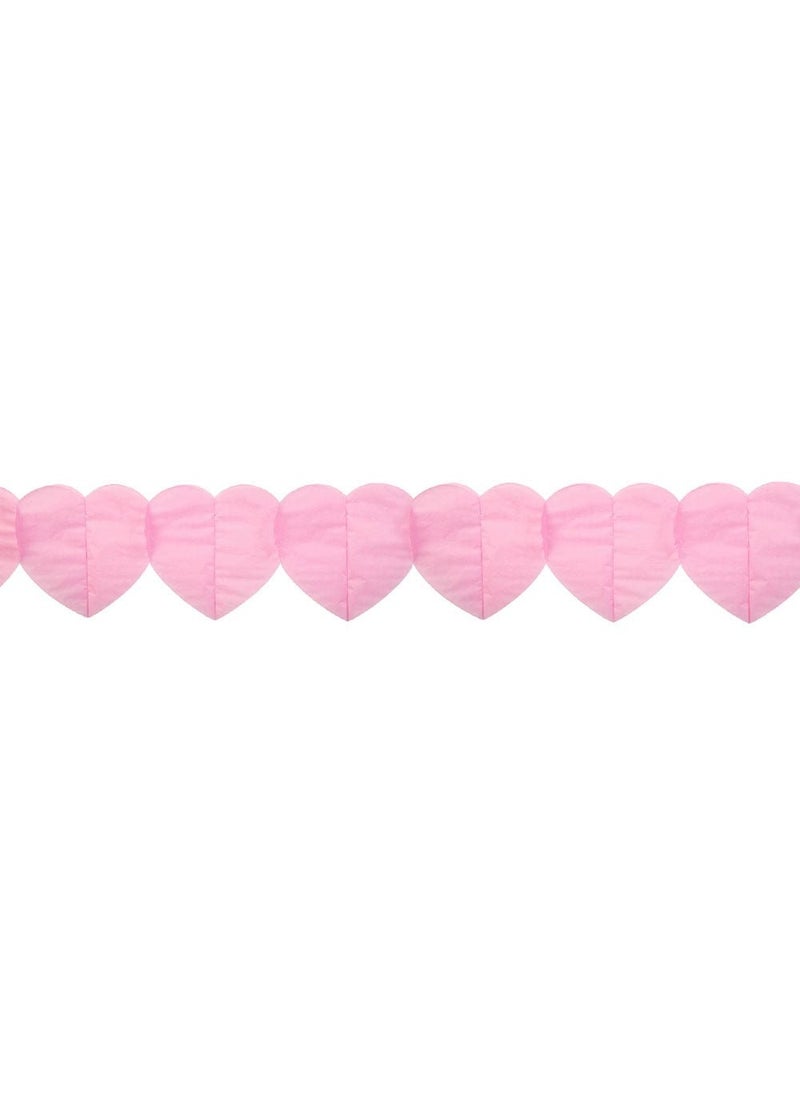 Globos Hearts Garland Pink Paper 6m - Image 1