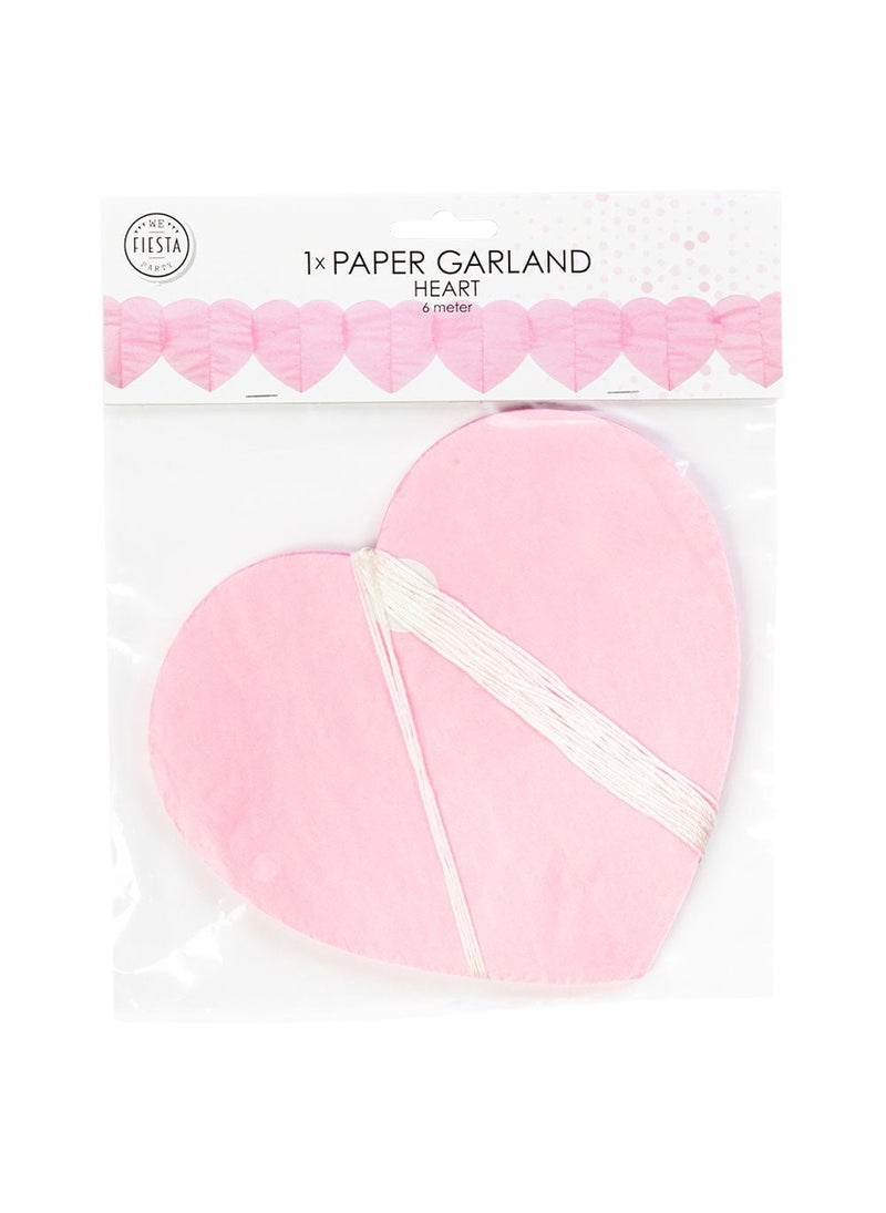 Globos Hearts Garland Pink Paper 6m - Image 3