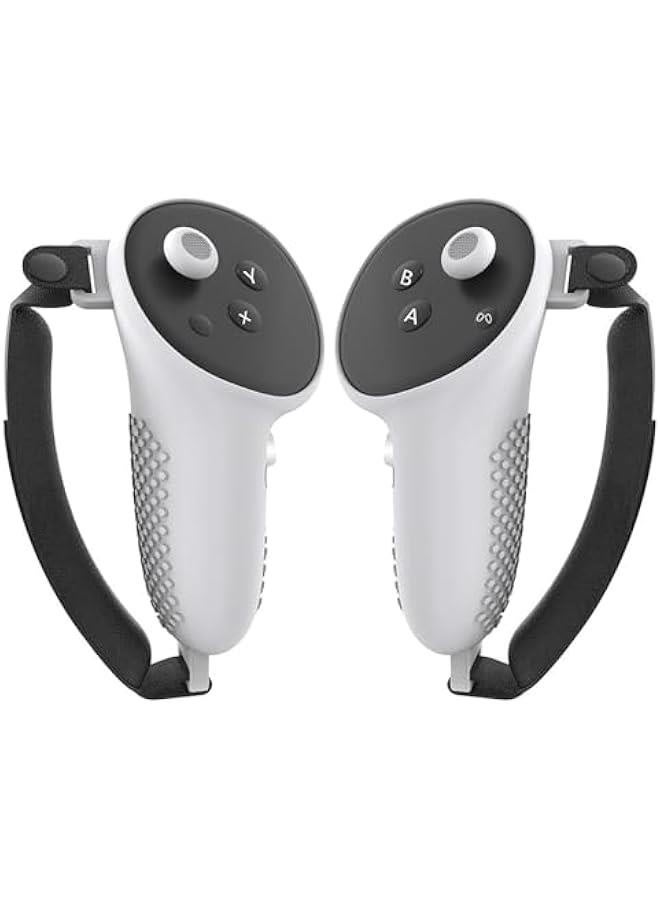 ملحقات الواقع الافتراضي لـ Meta Quest 3، مجموعة غلاف حماية سيليكون 6 في 1 لـ Oculus Quest 3، غطاء قبضة وحدة التحكم، غطاء للحماية من الصدمات، غطاء للوجه (أبيض) - Image 3