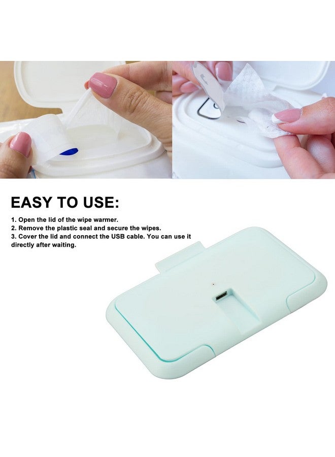 Betued Wipes Dispenser, Portable Baby Wipe Warmer, Baby Wet Wipes Dispenser, Heating Constant Temperature USB Wipe Warm Dispenser Light or Home Car Travel Wipe Warmer, Baby Wipe Warmer - Image 3