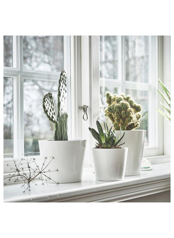 erorex Plant Pot, White, 12 Cm  - Image 3