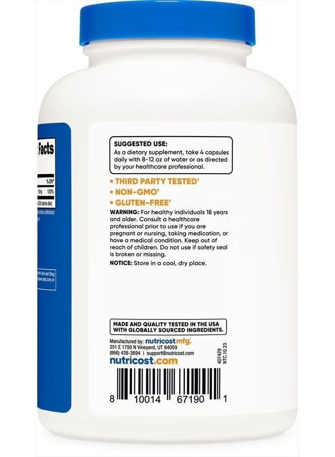Nutricost, Magnesium Citrate, 240 Capsules (105 mg per Capsule) - Image 4