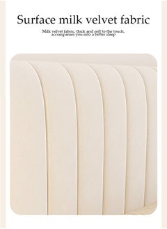 DUNISO Bed headbroad cover，Large size bed headbroad cover ，Anti collision tatami，All inclusive dustproof backrest cover，thickening lattice upholstered，for Bedroom Decor, Washable (Off-white,180cm)  - Image 5