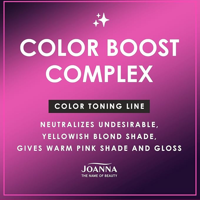 JOANNA Professional Colour Toner Tint Shampoo in Pink/Grey for Hair - Image 3