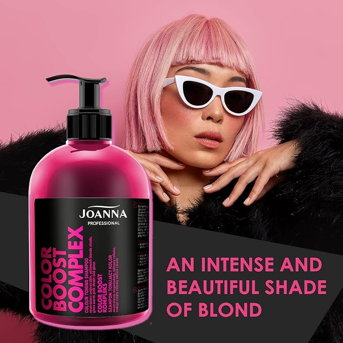 JOANNA Professional Colour Toner Tint Shampoo in Pink/Grey for Hair - Image 2