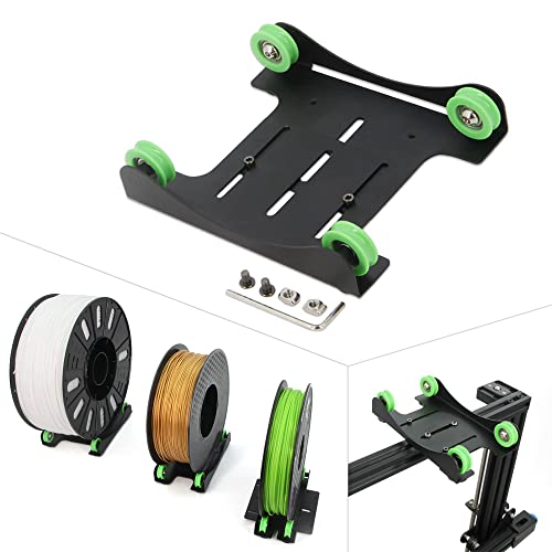 Yeebyee 3D Printer Filament Holder Universal Adjustable Materials Shelf Fixed Support Trays Mount Rack Bracket with Bearing Pulleys for PLA ABS 0.5kg-3kg All 3D Printer Filament - Image 1
