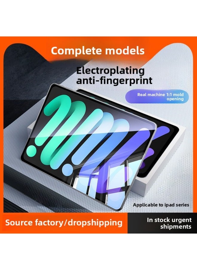 Tempered Film For Apple IPad Mini7 Tablet Protection Ipadpro Full Screen HD Air6 Anti-Fingerprint Drop-Colour:[nude Film] Ultra-clear Model 1 Piece_no Packaging-Size:Applicable To Ipad10 23/22 Models (10.9inch)